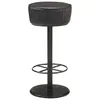 Image de vidaXL Tabouret de bar Noir Cuir véritable