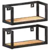 Image de vidaXL Étagères murales 2 pcs 40 cm Bois de manguier brut
