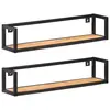 Image de vidaXL Étagères murales 2 pcs 80 cm Bois d'acacia massif