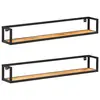 Image de vidaXL Étagères murales 2 pcs 120 cm Bois d'acacia massif
