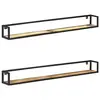 Image de vidaXL Étagères murales 2 pcs 160 cm Bois de récupération massif