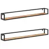 Image de vidaXL Étagères murales 2 pcs 160 cm Bois d'acacia massif