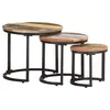 Image de vidaXL Tables d'appoint 3 pcs Bois de récupération massif