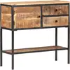 Image de vidaXL Buffet 85x30x80 cm Bois de manguier brut