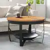 Image de vidaXL Table basse Ø68x43 cm Bois d'acacia solide