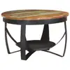 Image de vidaXL Table basse Ø68x43 cm Bois de récupération massif