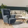 Image de vidaXL Fauteuil gris foncé velours