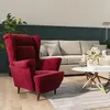 Image de vidaXL Fauteuil rouge bordeaux velours