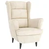 Image de vidaXL Fauteuil blanc crème en velours