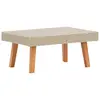 Image de vidaXL Table basse de jardin Résine tressée Beige