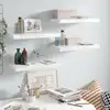 Image de vidaXL Étagère murale flottante 4 pcs Blanc brillant 50x23x3,8 cm MDF