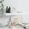Image de vidaXL Étagère murale flottante Blanc brillant 60x23,5x3,8 cm MDF