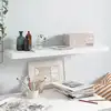 Image de vidaXL Étagère murale flottante Blanc brillant 90x23,5x3,8 cm MDF
