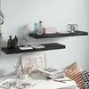 Image de vidaXL Étagère murale flottante 2 pcs Noir brillant 80x23,5x3,8 cm MDF