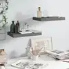 Image de vidaXL Étagère murale flottante 2 pcs Gris brillant 40x23,5x3,8 cm MDF