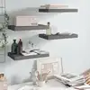 Image de vidaXL Étagère murale flottante 4 pcs Gris brillant 40x23x3,8 cm MDF