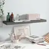 Image de vidaXL Étagère murale flottante Gris brillant 80x23,5x3,8 cm MDF