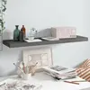 Image de vidaXL Étagère murale flottante Gris brillant 90x23,5x3,8 cm MDF