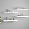 Image de vidaXL Étagères murales flottantes 4 pcs blanc 60x23,5x3,8 cm MDF