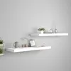 Image de vidaXL Étagères murales flottantes 2 pcs blanc 80x23,5x3,8 cm MDF