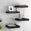 Image de vidaXL Étagères murales flottantes 4 pcs noir 23x23,5x3,8 cm MDF