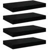Image de vidaXL Étagère murale 4 pièces noires 40 x 23 x 3,8 cm en MDF