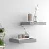 Image de vidaXL Étagères murales flottantes 2 pcs gris 23x23,5x3,8 cm MDF