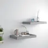 Image de vidaXL Étagères murales flottantes 2 pcs Gris 40x23x3,8 cm MDF