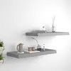 Image de vidaXL Étagères murales flottantes 2 pcs Gris 60x23,5x3,8 cm MDF