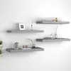 Image de vidaXL Étagères murales flottantes 4 pcs Gris 60x23,5x3,8 cm MDF