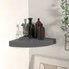 Image de vidaXL Étagère d'angle flottante Gris brillant 25x25x3,8 cm MDF