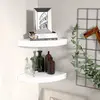 Image de vidaXL Étagères d'angle flottantes 2 pcs blanc 25x25x3,8 cm MDF