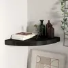 Image de vidaXL Étagère d'angle flottante noir 35x35x3,8 cm MDF