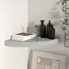 Image de vidaXL Étagère d'angle flottante gris 35x35x3,8 cm MDF