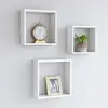 Image de vidaXL Étagères murales sous forme de cube 3 pcs Blanc MDF