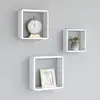 Image de vidaXL Étagères murales sous forme de cube 3 pcs Blanc MDF