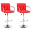 Image de vidaXL Tabourets de bar lot de 2 rouge similicuir