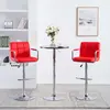 Image de vidaXL Tabourets de bar lot de 2 rouge similicuir