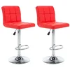 Image de vidaXL Tabourets de bar lot de 2 rouge similicuir