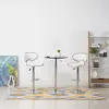 Image de vidaXL Tabourets de bar 2 pcs blanc similicuir
