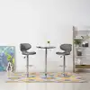 Image de vidaXL Tabourets de bar lot de 2 gris similicuir