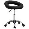 Image de vidaXL Chaise de travail roulante Noir Similicuir