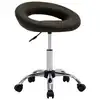 Image de vidaXL Chaise de travail roulante Marron Similicuir