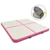 Image de vidaXL Tapis gonflable de gymnastique avec pompe 200x200x15cm PVC Rose