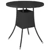 Image de vidaXL Table de jardin Noir 70x70x73 cm Résine tressée