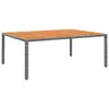 Image de vidaXL Table de jardin 200x150x75 cm Acacia et résine tressée Gris
