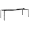 Image de vidaXL Table de jardin 250x100x75 cm Verre trempé et Résine tressée