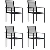 Image de vidaXL Chaises de jardin lot de 4 Rotin PVC Noir
