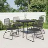 Image de vidaXL Chaises de jardin lot de 4 noir 58x59x85,5 cm rotin PVC