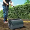 Image de vidaXL Rouleau à gazon vert et noir 63 cm 50 L